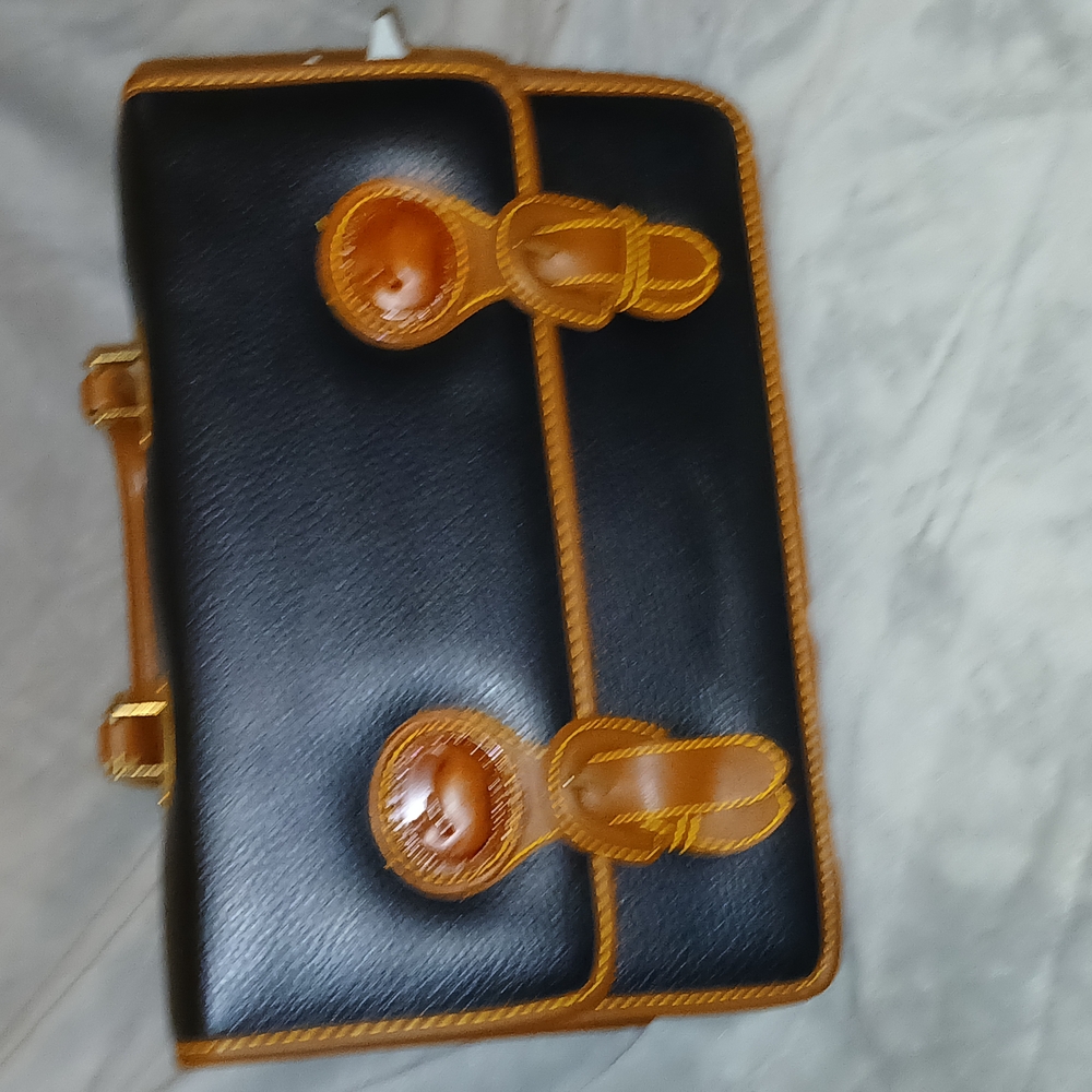Black and Brown Leather Bag